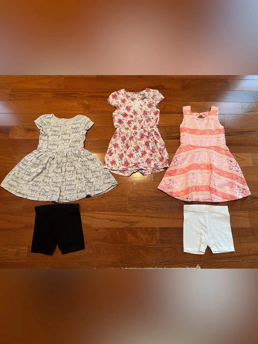 Girls Summer Dresses, Shorts and a Romper